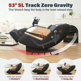 KTENTITO 2025 Massage Chair Full Body, 4D Zero Gravity Massage Chairs SL Track Shiatsu Massage Recliner Chair with Secure-Fit Arm Airbag, Waist & Calf Heating Voice Control Bluetooth Joystick G2 Black KTENTITO