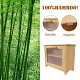 PURENJOY Bread Box, Bread Box for Kitchen Countertop, Large Bread Box for Homemade Bread, 2 Layer Wood farmhouse Breadbox Organizer for Kitchen Counter Corner, Cabinet, Pantry, (Natural Bamboo) PURENJOY