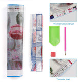 Koikify 5D Diamond Painting Full Round Drill Pink Rose Diamond Art for Adults Resin Diamond Picture 5D Cross Stitch Beads Pasted Craft DIY Painting for Home Wall Decor, Gift 11.8x15.7 Inch Koikify