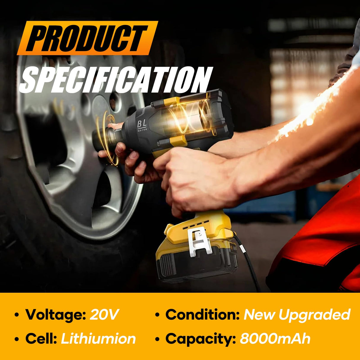 Etikpouon 8.0Ah Replace Battery for Dewalt Replacement for Dewalt 20V Max Batteries DCB205-2 DCB206 DCB204 DCB203 DCB208 Compatible with Dewalt 20V Cordless Power Tools Etikpouon