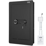 VEVOR 25.59" High Concealed Wall Safe, Keypad Access 3-Level Security Safe, Includes 3 Adjustable Shelves & 6 Hooks, Made of Durable Q235 Steel, Features LED Lighting & Alert System for Valuables VEVOR