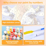 Paint by Numbers for Adult with Frame, Giraffe Paint by Numbers Kit for Adults Beginners, DIY Acrylic Painting on Canvas for Home Wall Art Decor 7.8x11.8Inch (with Frame Easel) Mandun