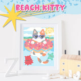 Astrakuma Studio Paint by Numbers for Kids Ages 8-12 - Cat Donut Painting by Number Kits with Pre Drawn Canvas Boards, Small Animals Paint and Sip Kit for Beginner Artist, Easy Acrylic Paint-By-Number Astrakuma Studio