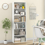 Giantex 6-Tier Bookcase, 70" Tall Wooden Bookshelf, Freestanding Storage Organizer w/Open Shelves, Anti-Tipping Kits, Modern Floor Standing Display Shelves for Living Room, Bedroom (1,White) Giantex