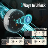 12 Gun Safe, Biometric Gun Safe, Gun Safe for Rifles and Pistols, Clearance Gun Safe, Rifle Safe, Gun Cabinet, Quick Access Gun safe, Large Gun Safe, Gun Safe with Removable Shelf and Gun Rack (A) Xyvaly