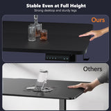 Monomi Electric Height Adjustable Standing Desk, 48x24 Inches, Ergonomic Home Office Sit/Stand Up Desk (Black Steel Frame/Black Top) Monomi