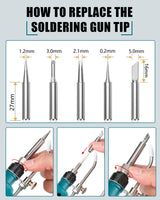 Cordless Soldering Iron Kit for Makita 18v LXT Battery,75W LED Digital Solder Iron Soldering Gun with 5pcs Tips,50g 0.04” Solder Wire for any Hobby Enthusiast (Battery not included) Taingwei