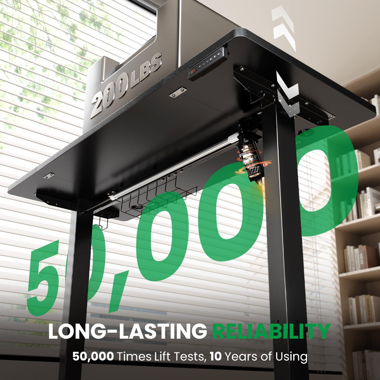 SIAGO Electric Standing Desk Adjustable - 55 x 24 Inch Sit Stand up Desk with Cable Management - 3 Memory Preset Adjustable Height Table SIAGO