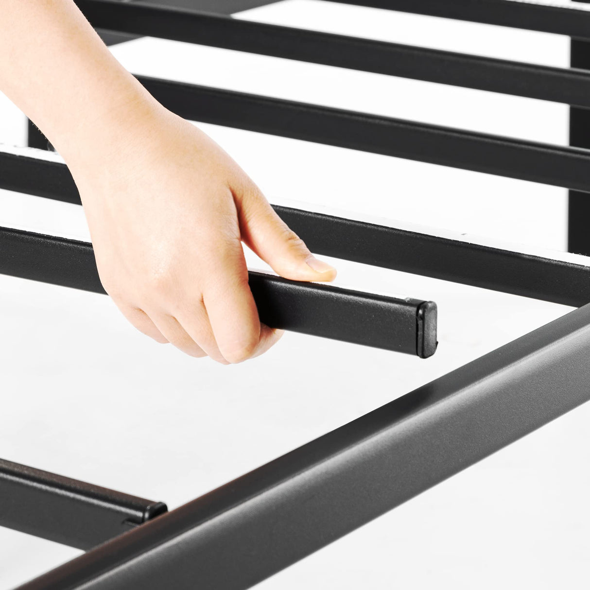 Best Price Mattress 14 Inch Metal Platform Beds w/Heavy Duty Steel Slat Mattress Foundation (No Box Spring Needed), Black Best Price Mattress