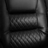 Large Massage Recliner Loveseat with Storage Console Lumbar Heating, PU Leather Reclining Sofa Chairs, Ergonomic Living Room Loveseat Chairs with 2 Cup Holders (Black) COSVALVE