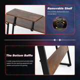 PayLessHere L Shaped Desk Corner Gaming Desk Computer Desk with Large Desktop Studying and Working and Gaming for Home and Work Place,Brown PayLessHere