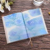 Siixu Colorful Blank Notebook, Unruled Personal Diary Journals to Write in for Women, Hardcover Writing Notepad Gift, Unique Watercolor Design, 192 Pages, 2 Bookmarks, Unlined SIIXU