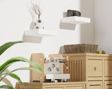 QsQueen Floating Shelves, Floating Shelves for Wall, Wall Shelves with Invisible Bracket, Bathroom Shelves, Bedroom Decor, Floating Shelf, Shelves for Wall Storage, Display Shelf, Set of 2 QsQueen