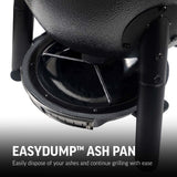 Char-Griller® AKORN® Jr. Portable Kamado Charcoal Grill and Smoker with Cast Iron Grates and Locking Lid with 155 Cooking Square Inches in Ash, Model E86714 Char-Griller