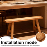 CANYIHB Front Entryway Bench Indoor Hallway Bedroom End of Bed Farm House Rustic Dining Table Vintage Narrow Noodle Bench Solid Wood (L 31.5″x10.2″W x 17.7″H) CANYIHB