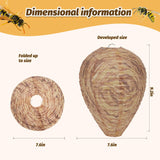 4 Pack Wasp Nest Hanging Fake Wasp Nest Paper Material Hornet Nest for Wasps… Yuvrwink