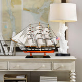 SAILINGSTORY Wooden Model Ship USS Constitution 1/225 Scale Replica Ship Model Sailboat Decor HOME DECOR SAILINGSTORY