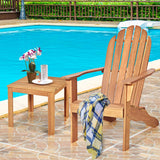 RELAX4LIFE Adirondack Chairs Set of 4, Acacia Wood Adirondack Lounge Chair, Weather Resistant Outdoor Chair for Patio Garden Porch Deck, 350 LBS Weight Capacity, Wooden Fire Pit Chairs (4, Natural) RELAX4LIFE