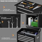 Goplus Rolling Tool Chest, 6-Drawer Tool Box Organizer w/Auto Locking System & Lockable Wheels & Sliding Drawers & Detachable Top, Tool Storage Cabinet for Garage Workshop (Black) … Goplus