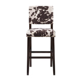 Linon Udder Madness Corey Bar Stool, 19"W x 22.5"D x 44.75"H, Brown Linon