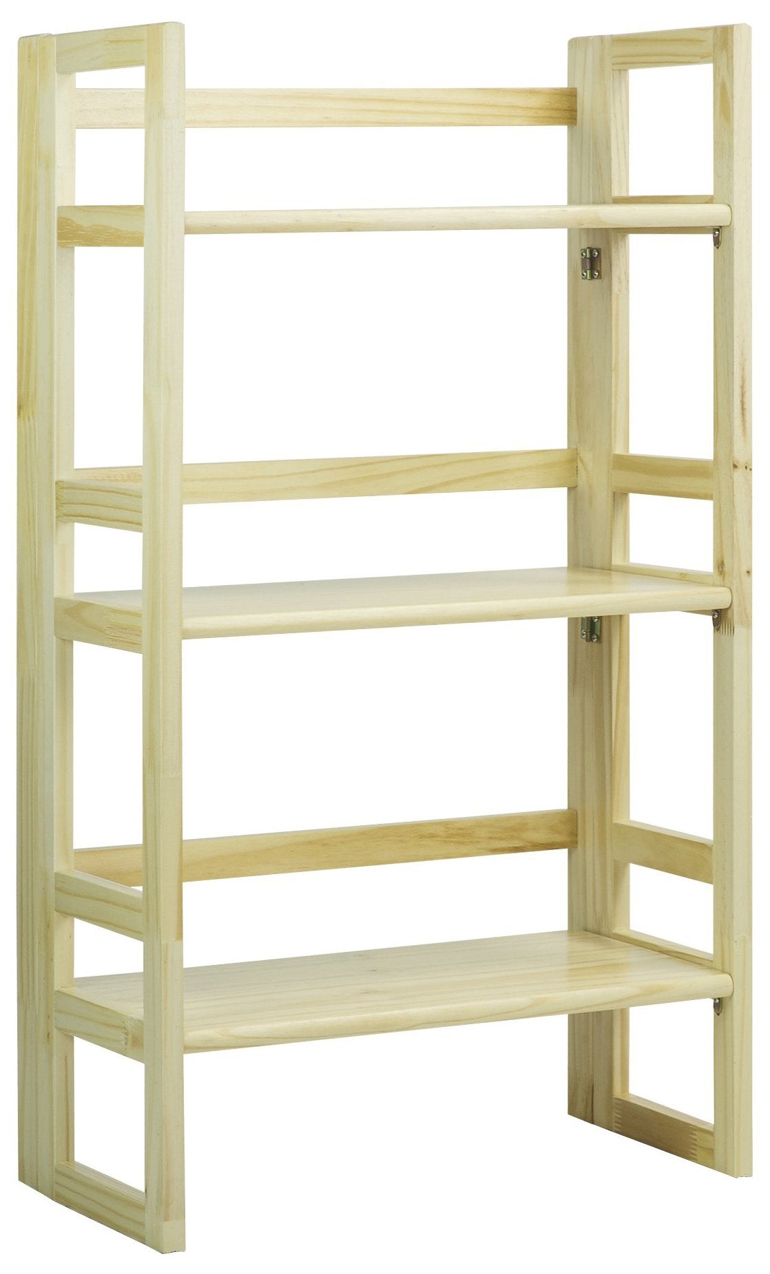 Casual Home 3-Shelf Folding Student Bookcase (20.75" Wide)-Natural - WoodArtSupply