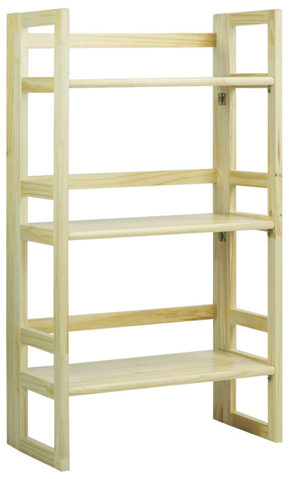 Casual Home 3-Shelf Folding Student Bookcase (20.75" Wide)-Natural - WoodArtSupply