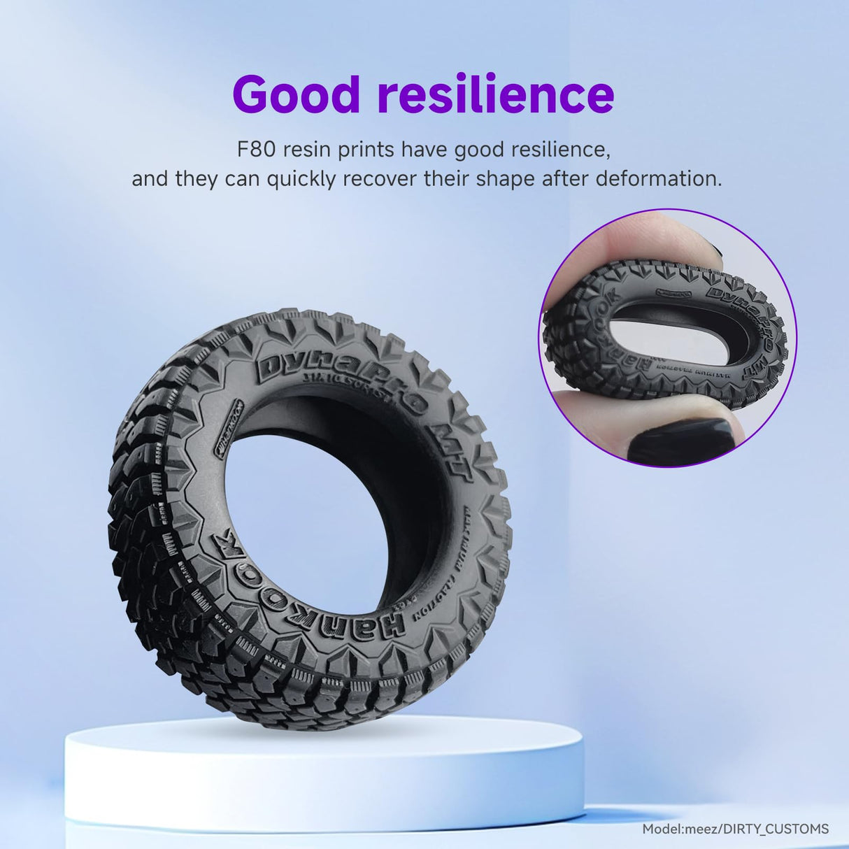 RESIONE 3D Printer Resin, F80 Elastic 405nm UV-Curing Printing Liquid with High Elongation at Break High Resilience Photopolymer Resin for LCD DLP MSLA 3D Printing (Black, 1000g) RI RESIONE