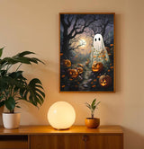 Halloween Pumpkin Diamond Art Kits for Adults,Full Round Drill Dot Scary Ghost Diamond Painting Kits for Beginner,DIY Gem Art and Craft Paint by Diamonds Scary Forest Scenery,Home Wall Decor 12X16Inch SJDIYSTORE