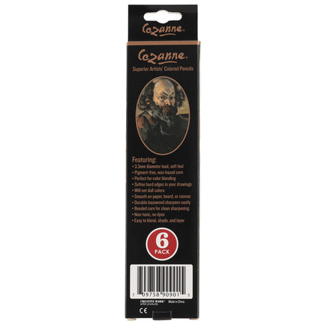 Creative Mark Cezanne Premium Colored Pencils Colorless Blender 6 Pack - Highly-Pigmented Drawing Pencils - Coloring Pencils for Drawing, Blending, Coloring, and More Cezanne