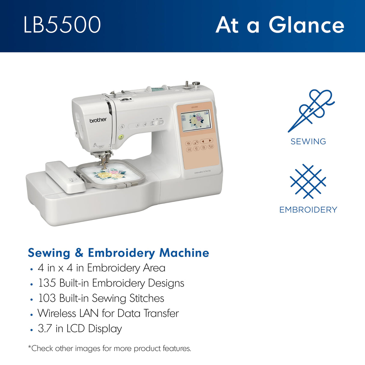Brother LB5500 Combo Sewing & Embroidery Machine Brother