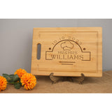 TRENDSHOPIC Personalized Cutting Board For Any Occasion, Bamboo and Mapple Wood Cutting Board for Kitchen, New Home Gift Ideas - Unique House Warming Presents, Perfect Anniversary Gifts for Women TRENDSHOPIC