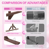 Wooden Wedding Arch – 7.48FT Square Wood Backdrop Stand for Ceremony & Events, Sturdy Wooden Arbor for Wedding Decorations, Indoor & Outdoor Garden Arch Frame Bonastella