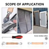 Zxglxinyao Screen Repair Tool, 3 Pcs Window Screen Rolling Tool, Metal/Nylon Window Screen Spline Roller Tool, Screen Roller with Bearing for Install/Repair/Replace Window Screens, with Removal Hook Zxglxinyao