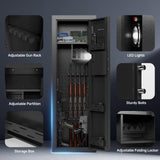 KAER 13-15 Gun Safe for Rifle and Pistols,Rifle Safes for Home,Clearance Gun Cabinet for Home Rifles and Shotguns,Gun Safe for Handgun with Digital Keypad Adjustable Shelves for Home,Unassembled KAER