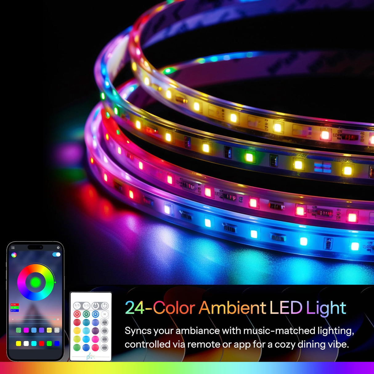 HOOBRO TV Stand with Mount and Power Outlet, LED Entertainment Center with Swivel Mount for 32/45/55/60/65/70/75 inch TVs, 3-Tier Storage Shelf for Living Room, Bedroom, Rustic Brown BF46UDDS01 HOOBRO