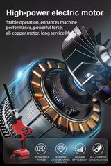 Cordless Reciprocating Saw for Home & Outdoor Use, 2×2.0Ah Batteries, Variable Speed, Red Compact Saw Kit with Blades for Wood/Metal/PVC Cutting – Ideal for DIYers & Gardeners in All Seasons SKOVENSY