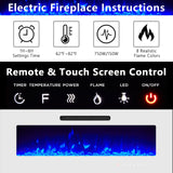 LUXOAK 80" Fireplace TV Stand, Modern High Gloss Finish Media Console with 40" Electric Fireplace, Open Storage Entertainment Center for TVs Up to 90" with LED Lights, Black/White LUXOAK