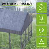 TRYKERPET Large Wood Chicken Coop with Nesting Box, Wooden Chicken Coop with Run, Outdoor Walk-in Poultry Cage with Weatherproof Cover, Chicken House for Outside Farm Backyard TRYKERPET