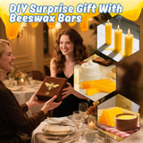 Sukh 12PCS Yellow Beeswax-Bar - 290g(10.23oz) Beeswax Block - Wax Bar Yellow Beeswax Bulk Bar of Wax Yellow Beewax for Candles Triple Filtered Skincare,Lip Balms,Lotions,DIY Projects,Soap Sukh