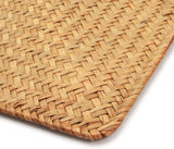 6 Pack Woven Placemats, Rectangular Rattan Place mats, Natural Seagrass Placemats, Farmhouse Wicker Table Mats for Dining Table XIMISISE
