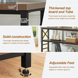 HOMBAZAAR Entryway Console Table,Industrial Console Table with Storage for Entryway,Rustic Sofa Table with 3 Tier Wide Shelf and Metal Frame, Hallway Table for Entryway,Living Room,Brown,55'' HOMBAZAAR