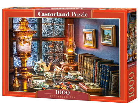 CASTORLAND 1000 Piece Jigsaw Puzzle, Afternoon Tea, Classic Interior, Old Fashioned Furniture, Oil lamp, Beautiful vase, Adult Puzzle, Castorland C-104116-2 Castorland