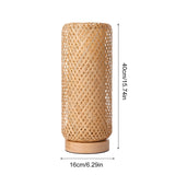 Arturesthome Bamboo Table Lamps with Shade, Rustic Farmhouse Boho Coastal Desk Lamp Night Light for Decorative Bedroom, Study Room, Cafe, Bookcase Arturesthome