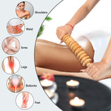 Wood Therapy Massage Tools 12 Roller, Wooden Massager Stick 16.8 Inch,Lymphatic Drainage Tool Cellulite Massager for Cellulite Reduction,Muscle Tension and Body Shaping,Contouring KintKita