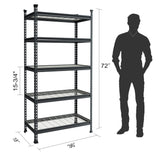 WORKPRO 5-Tier Metal Garage Shelving Unit, 36”W x 18”D x 72”H Storage Shelves, Adjustable Storage Rack Heavy Duty Shelf, 4000 lbs Load Capacity (Total), for Garage, Kitchen, Bathroom, Warehouse WORKPRO