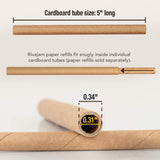 Rivajam 125 Mason Bee House Cardboard Nest Tubes Refill Pack | Solitary Bee Hive & Supplies | Starter Kit & Habitat Garden Gift | Hotels Tubes & Nest Box Inserts Liners Rivajam