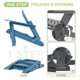 Oversized Wooden Folding Adirondack Chair with Ottoman, Pre-Assembled Backrest and Seat Board, Lounge Chair for Outdoor Patio Garden Lawn Backyard Firepit Deck Pool Beach Wood-Natrl