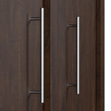 Bestar Pur Full Murphy Bed and 2 Shelving Units with Drawers, 109-inch Space-Saving Wall Bed Bestar