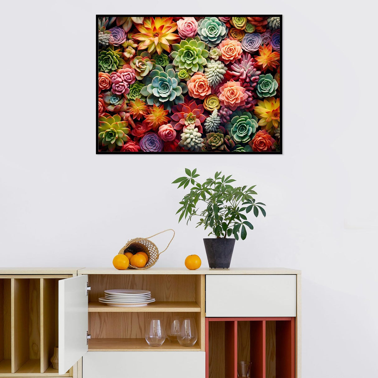 Succulents Square Drill Diamond Painting-Succulents Square Diamond Art,DIY Gem Painting Kit for Adults and Crafts for Gifts and Home Wall Decor 12x16inch Ausanrl