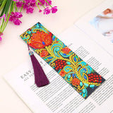 2 Pcs Diamond Painting Tassels Bookmarks Art 5D DIY Rose and Peacock Kits Leather Bookmark for Graduation Anniversary Birthday Christmas Kids Adults Beginners Miyolo